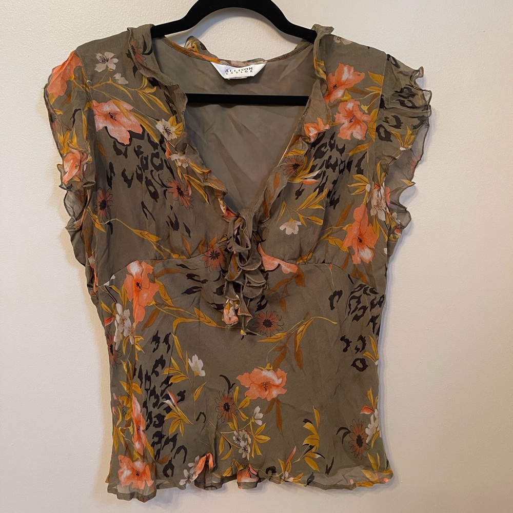 Allison Taylor Vintage Y2K Ruffle Blouse